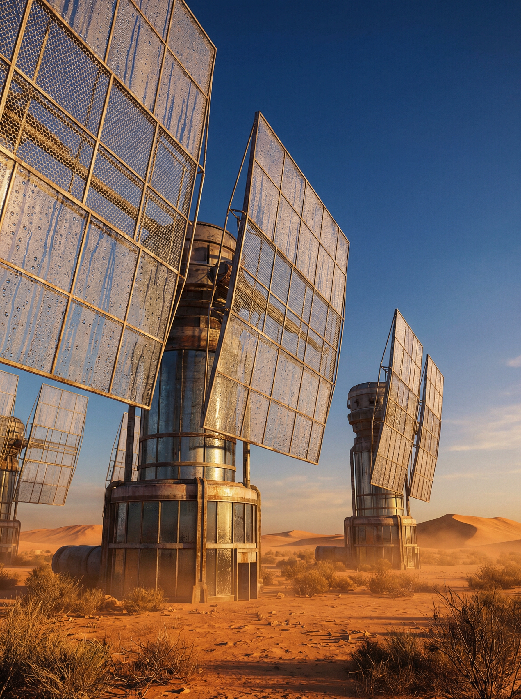 Atmospheric water harvesting plant — pulling water from air