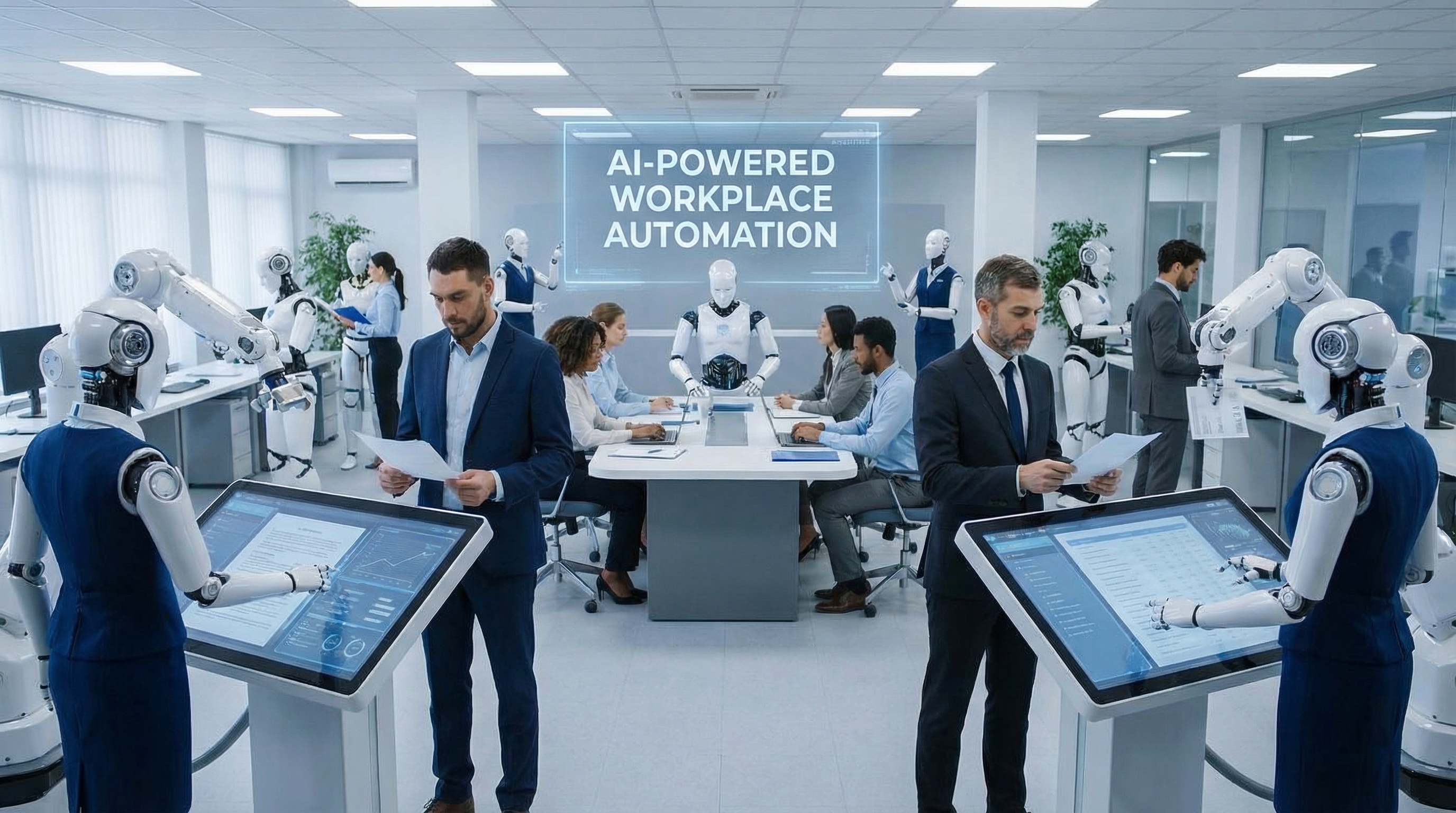 AI robot office workplace automation replacing jobs